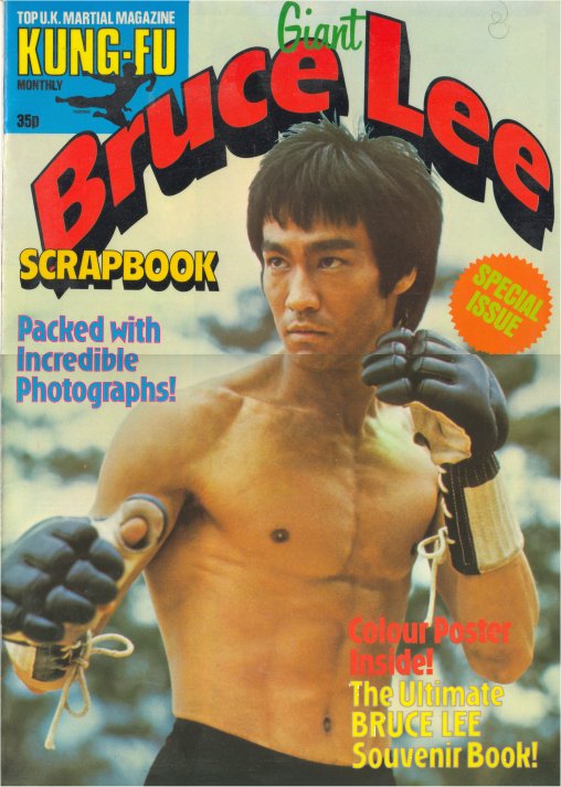 1979 Giant Bruce Lee Scrapbook Kung Fu Monthly Poster U